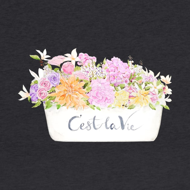 cest la vie and flowers by colorandcolor